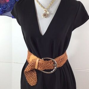 Another Line vintage tan braided leather belt M